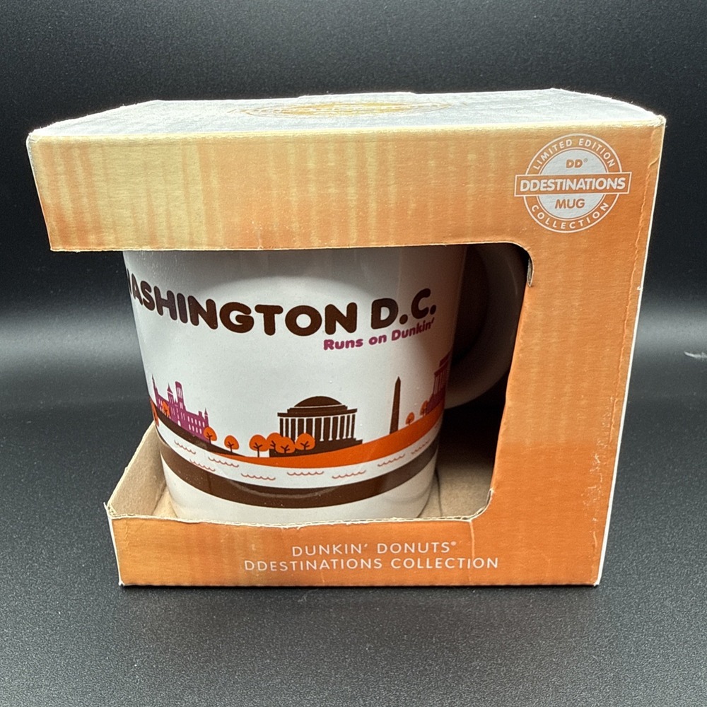 Dunkin Donuts Washington D.C. Destinations Mug Runs On Dunkin' - 2013 NIB